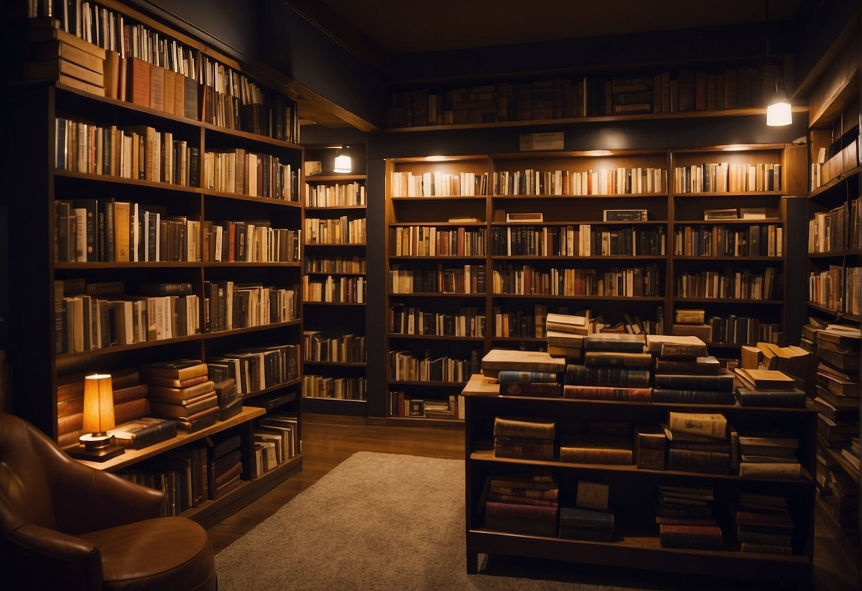 A room with books on shelves

Description automatically generated