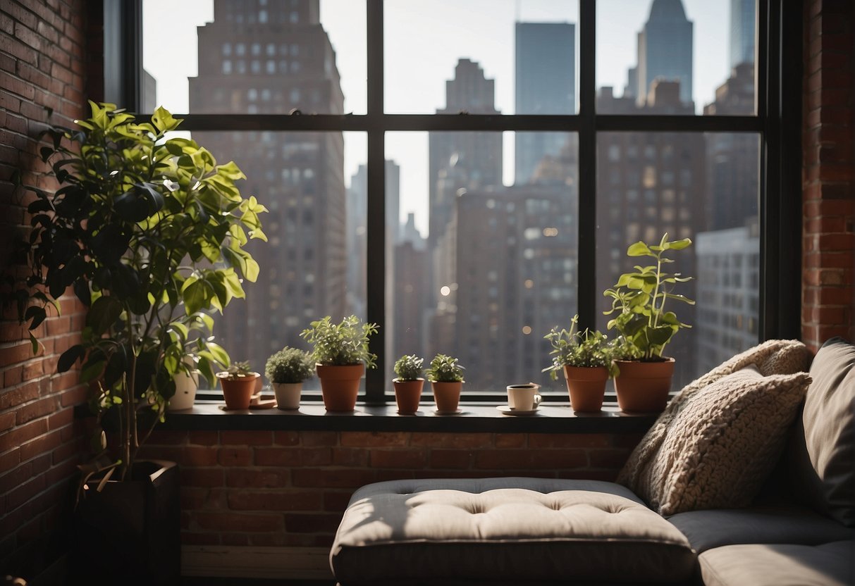 Uma janela com plantas Descrição gerada automaticamente