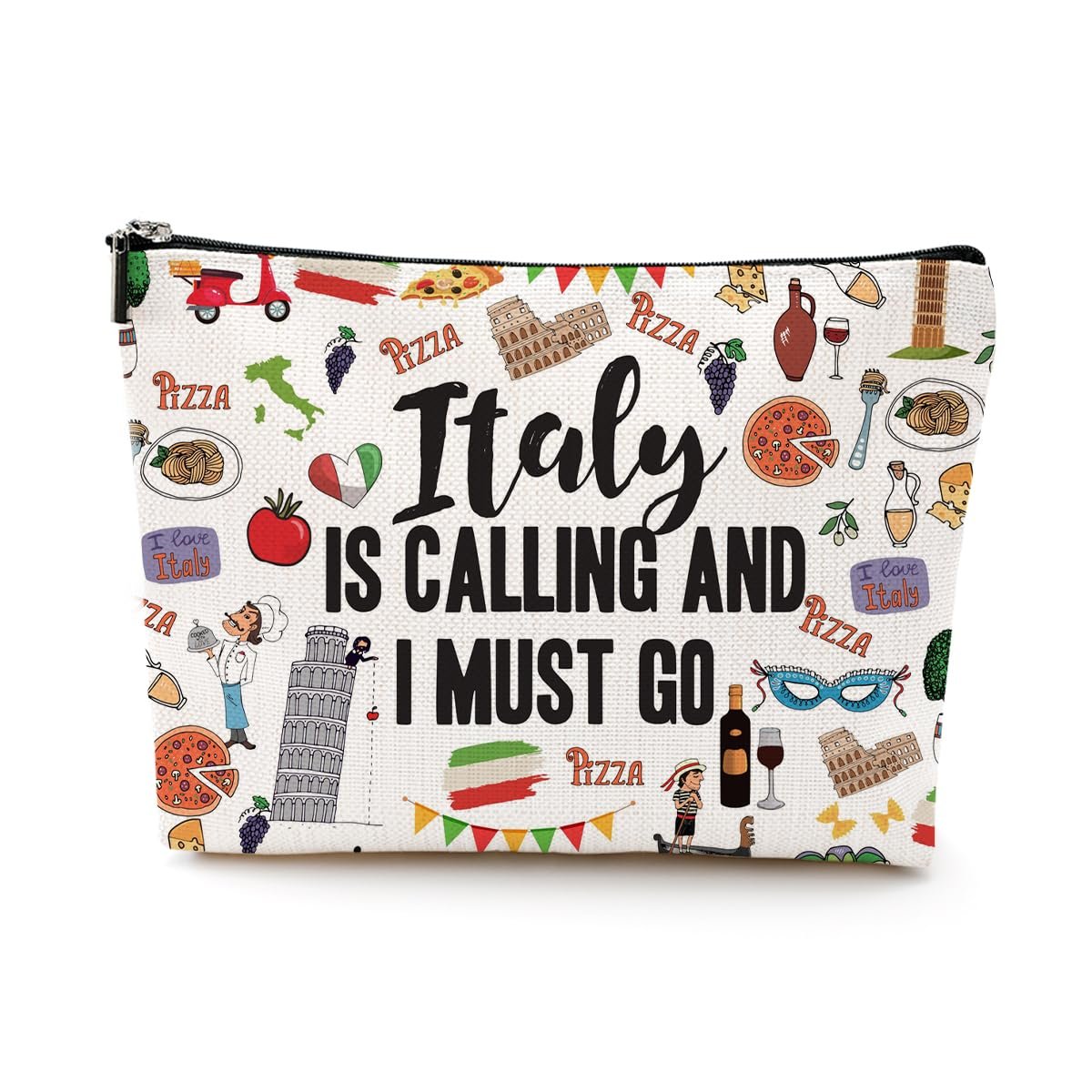 Italian Themed Cosmetic Bag