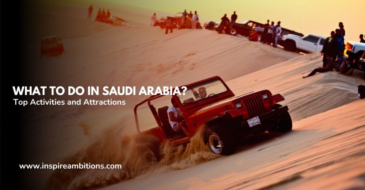 a red jeep driving through a sandy area