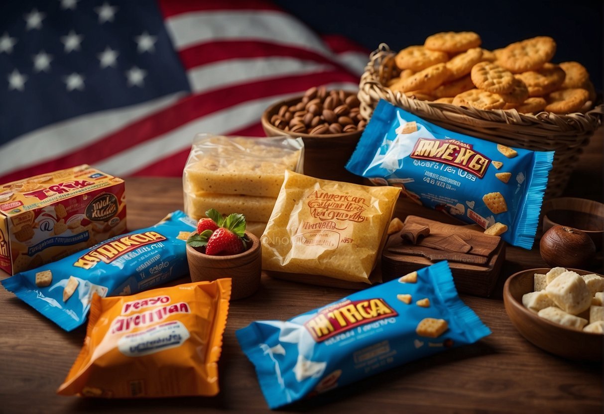 A package of American snacks and candies being sent from the USA to India