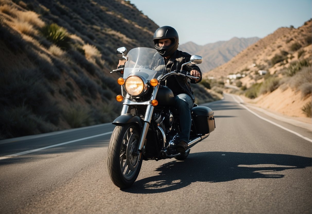 Motorcycle routes in LA: winding roads, city skyline, coastal views, mountain scenery, and desert landscapes