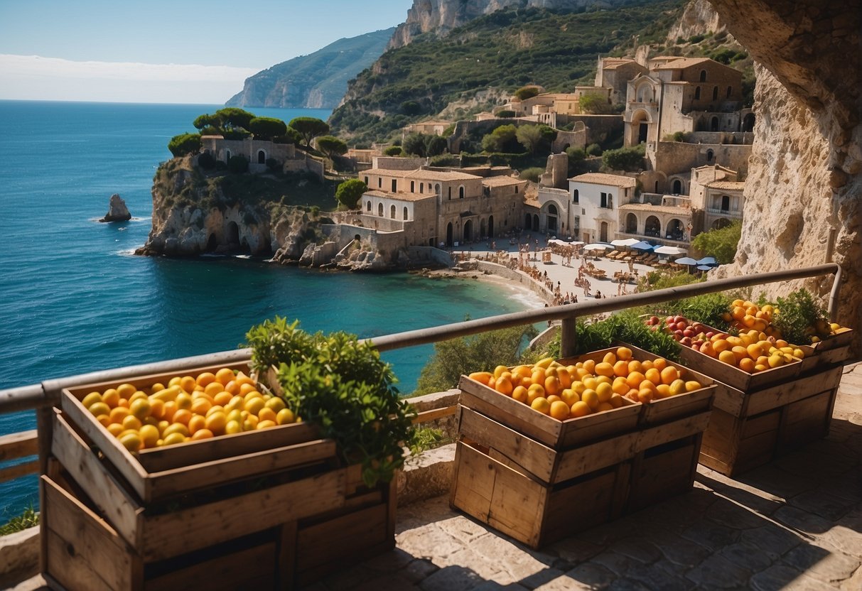 Vibrant street markets, ancient ruins, and stunning coastal cliffs dot the landscape of Southern Italy