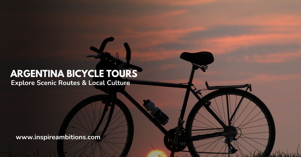a bicycle with a sunset behind it