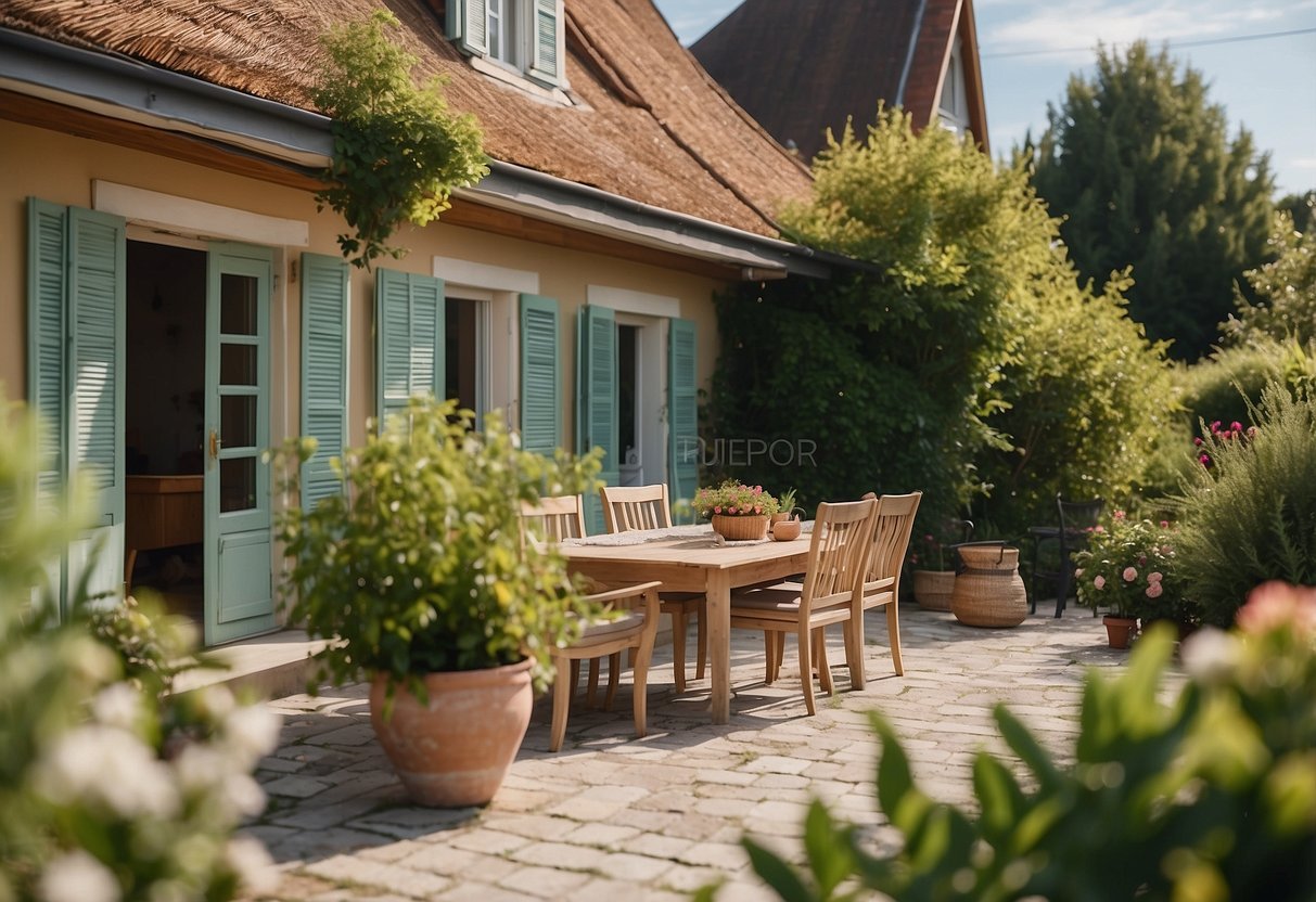 A cozy vacation home in Le Crotoy, with a charming exterior, surrounded by lush greenery and a serene atmosphere