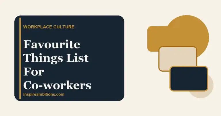 favourite things list for co-workers workplace culture social image