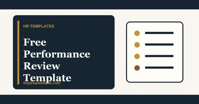 free performance review template for managers