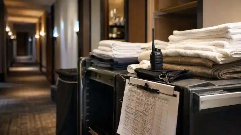 hotel housekeeping supervisor duties room board and linen trolley