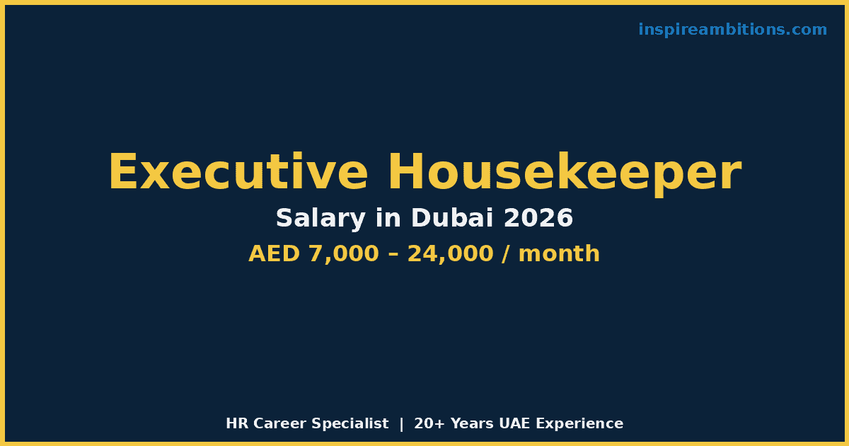 Executive Housekeeper Salary in Dubai 2026 | UAE Hotel AED Figures