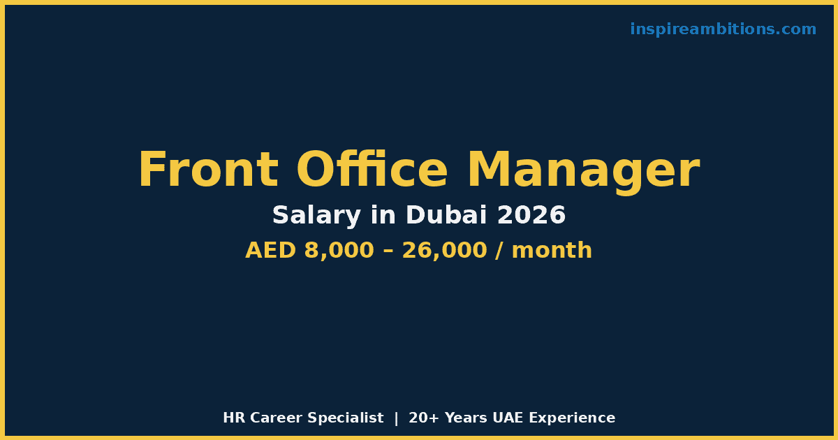 Front Office Manager Salary in Dubai 2026 | What UAE Hotels Pay in AED